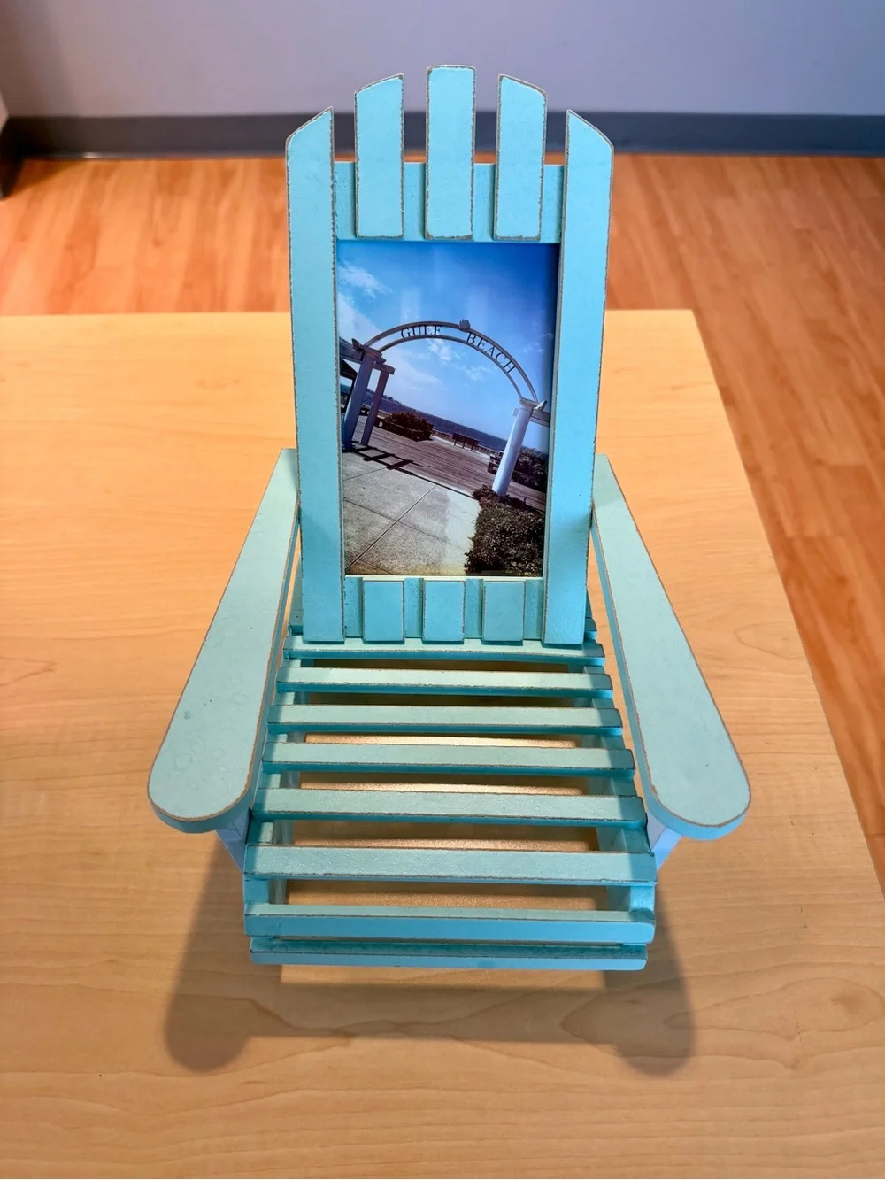 Coastal Turquoise Adirondack Chair 4x6 Photo Frame - Home Accents